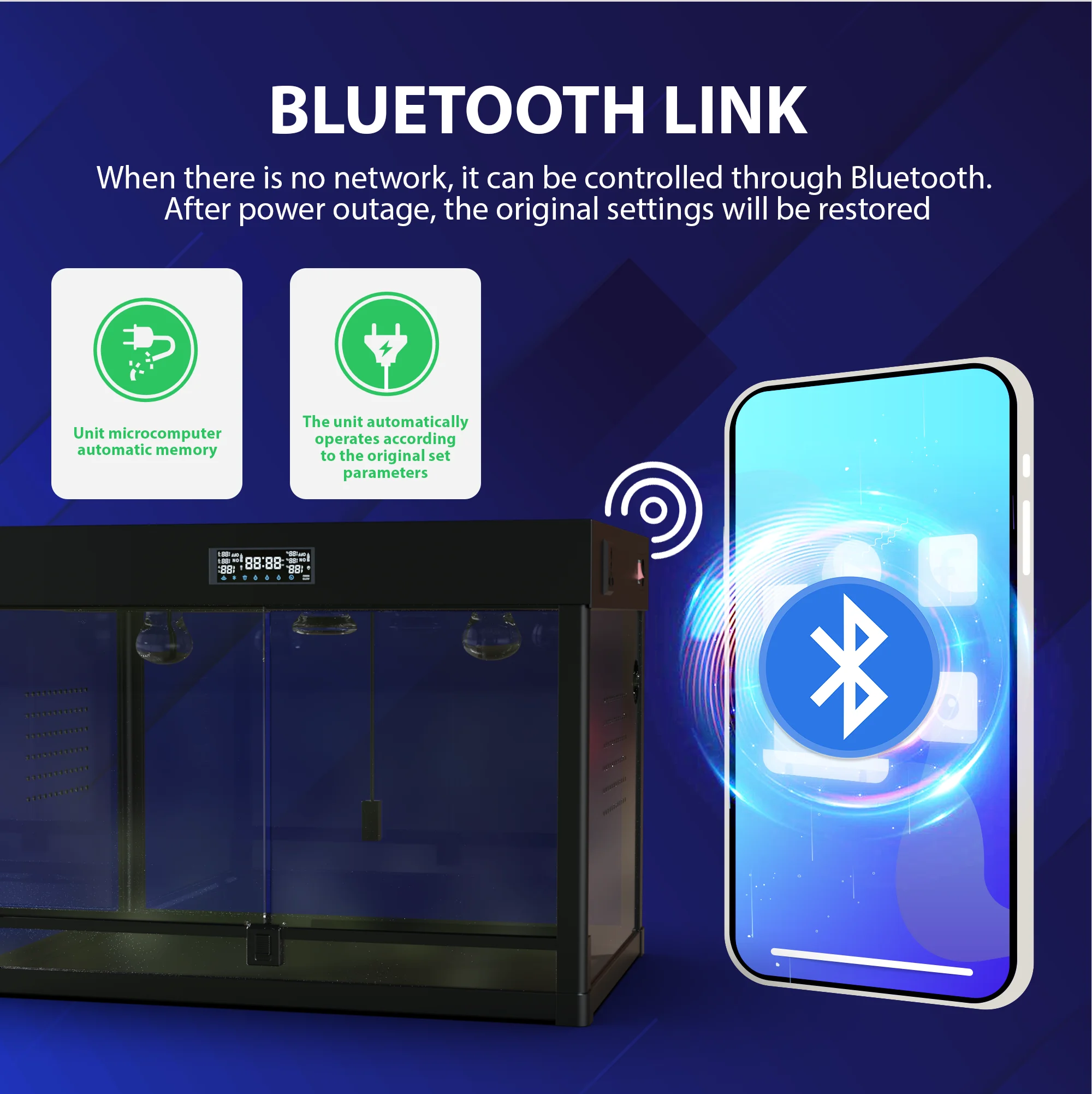 Odm Reptile Feeding Box With Led Temperature Humidity App Control