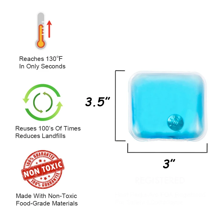 Artborne Instant Heat Pack Reusable Magic Click Heat Pack Hot & Cold
