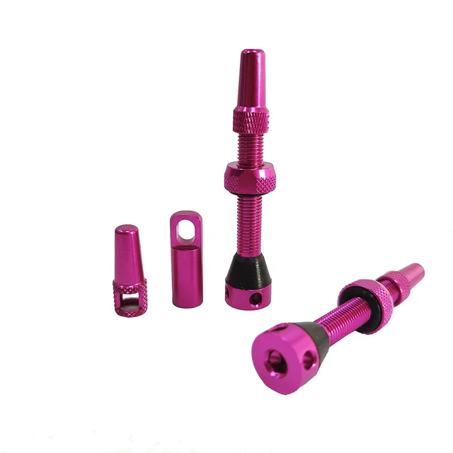 Bike Tubeless Tire Valve Aluminum Alloy Materials Lemon/Pink/Gray/Neon Color Road MTB Bicycle Presta Valves