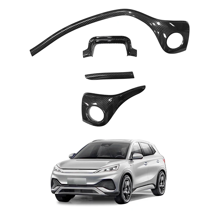 Car Interior Decoration Accessories ABS Imitate Carbon Middle Control Molding LHD Central Console Trim For BYD Atto 3 Yuan Plus