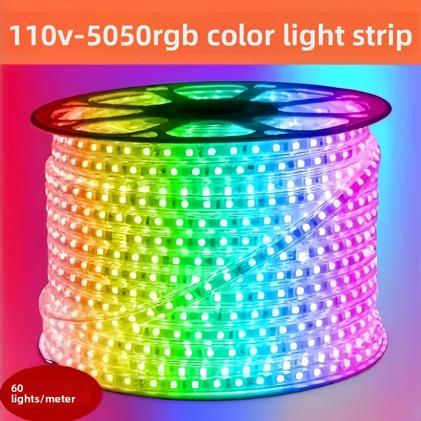 LED-Lichtleiste mit Hochspannung (110 V/220 V), IP68-wasserdicht, aus PVC, bunt, RGB-Verlauf, extrem hell, flexibel, für den Außenbereich und technische Anwendungen