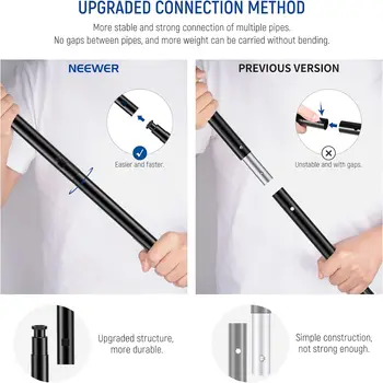 NEEWER 8.5x10ft Adjustable Backdrop Stand Kit, Photography Background Support System with 4 Crossbars, 6 Spring Clamps, 6 detail image