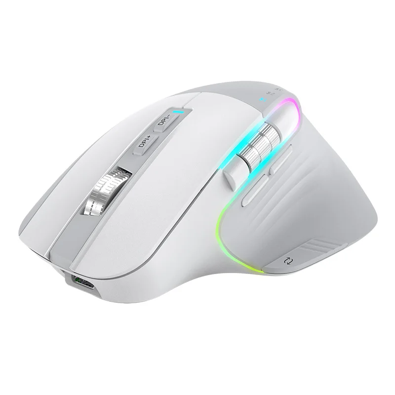 Wireless Mouse BT RGB Rechargeable Mouse Wireless Computer LED Backlit Ergonomic Gaming Mouse for Laptop PC
