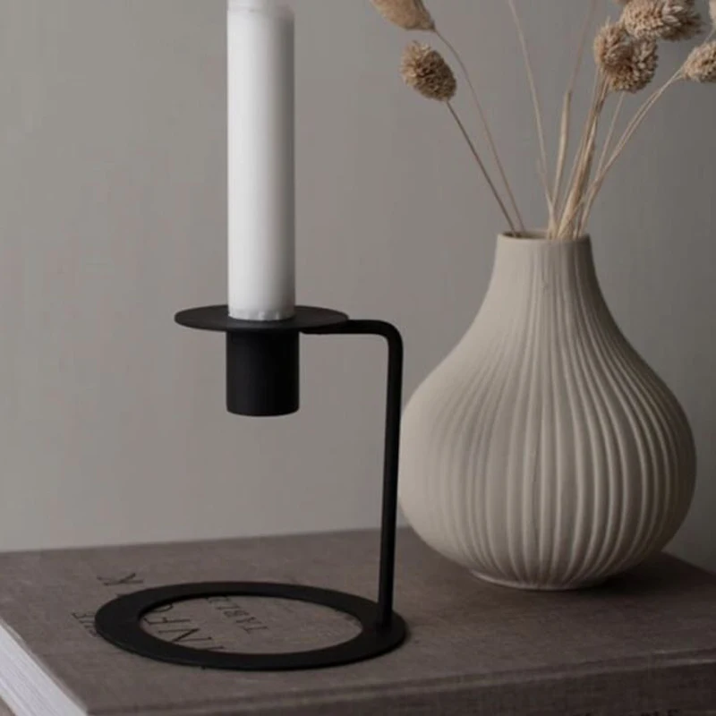 Nordic Modern Matte Black Ceramic Flower Vase Handmade Porcelain Eco-Friendly Tabletop Decoration Home Wedding Small European