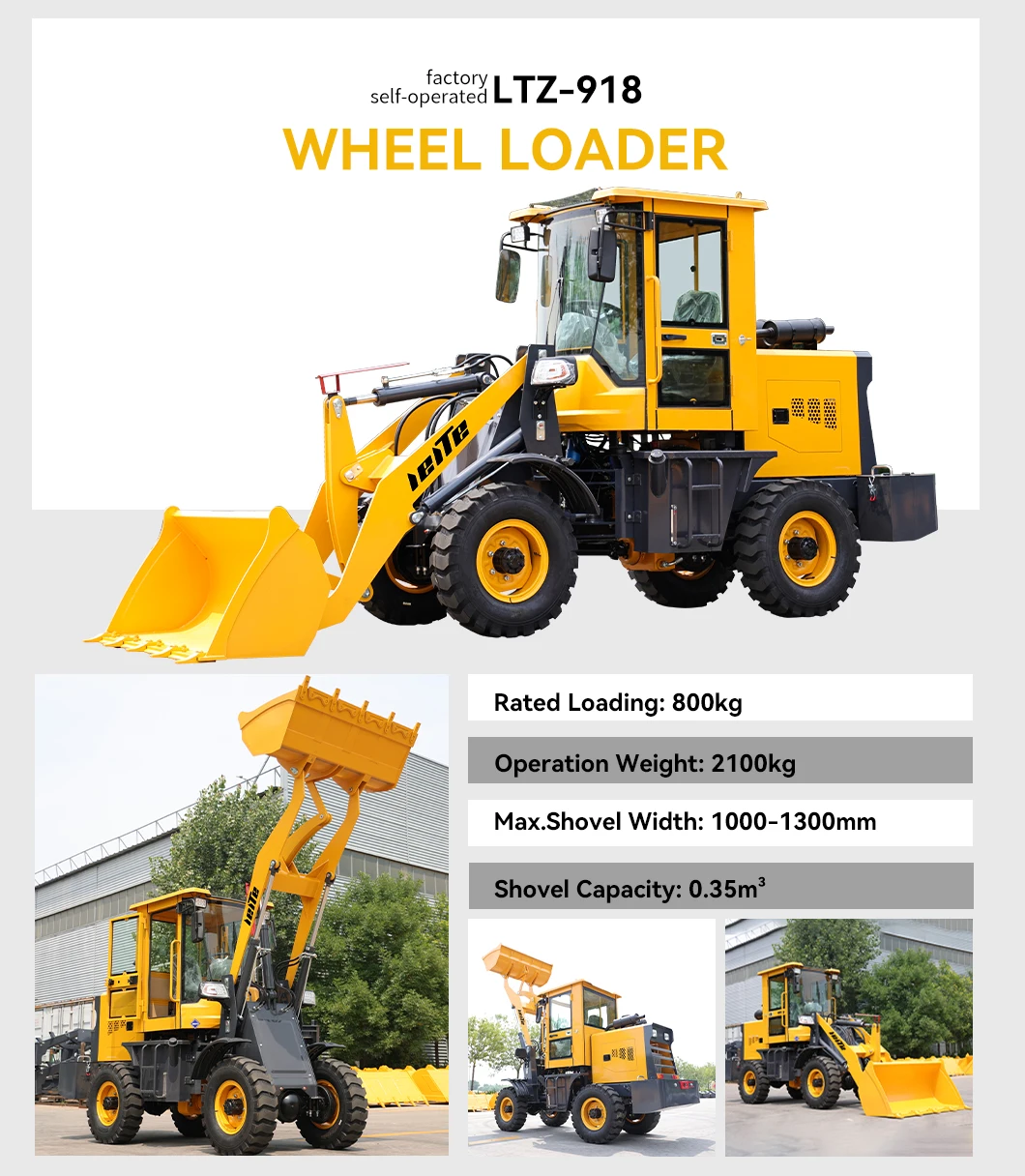 LEITE Compact Wheel Loader - High Efficiency & Premium Quality