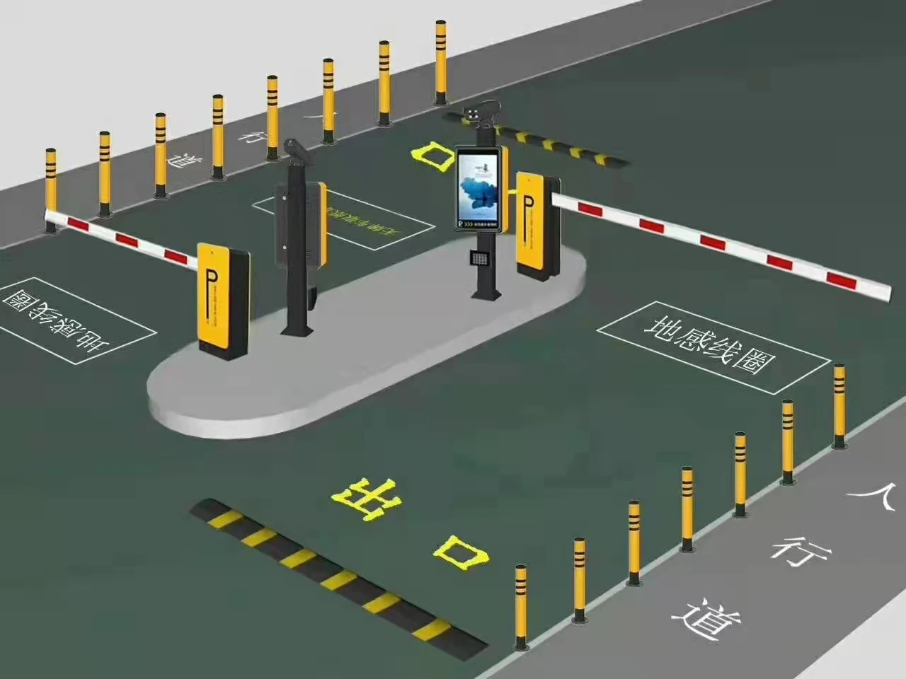 Car License Plate Recognition Parking System New Model Lcd Display ...