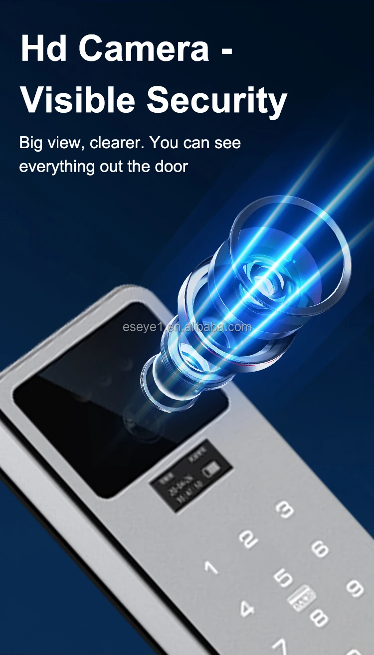 3D Face Recognition Smart Door Lock Tuya Wifi Smart Fingerprint ...