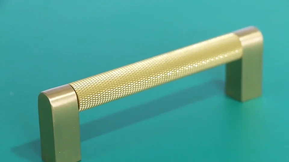 Koppalive Appliance Knurl Pulls European Gold Knurled Handles 192mm 12