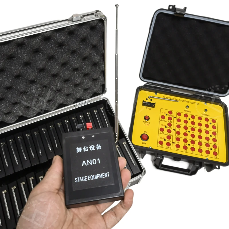 CE Passed Remote Control 36 Cue Professional Fireworks Firing System Salvo Sequential Fire Rechargeable Firing System