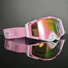 Lunettes roses à monture blanche