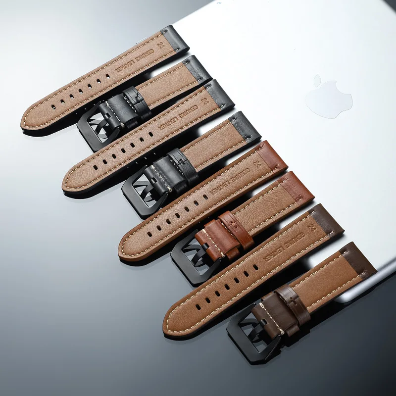 Oem&odm Leather Watch Band Thick Flat Crazy Horse Leather Rough Outdoor Sports Buy Outdoor