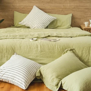 Customized Pure Linen Bedding Set Low Pricing for Hotels Luxury Linen Duvet Cover Good Quality Duvet Set