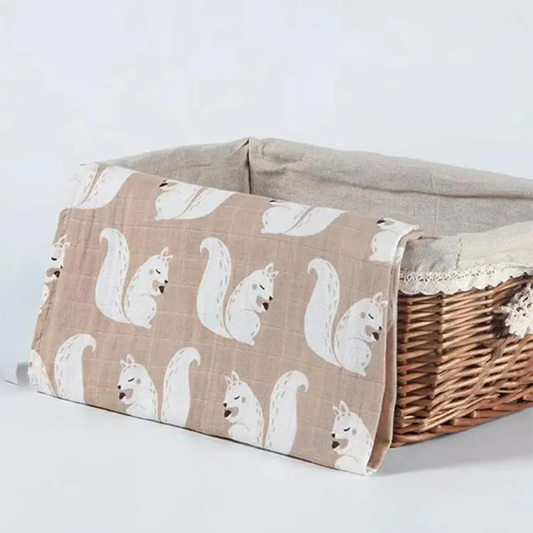 Муслиновое дерево на заказ, 100% хлопок, муслиновое одеяло для новорожденных, цветное одеяло для пеленания ребенка