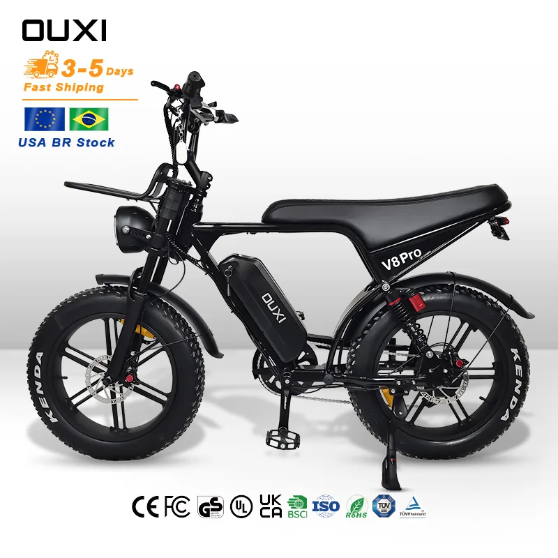 OUXI V8 PRO Electric Bicycle Fat Tire Electric Bike 20 Inch Off