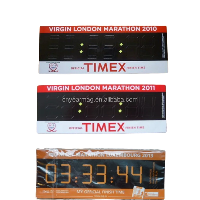 Direct Factory Customizable Marathon Fridge Magnet Sticker Soft Rubber Magnet Sheet Racing Magnets Outstanding Finishing Time