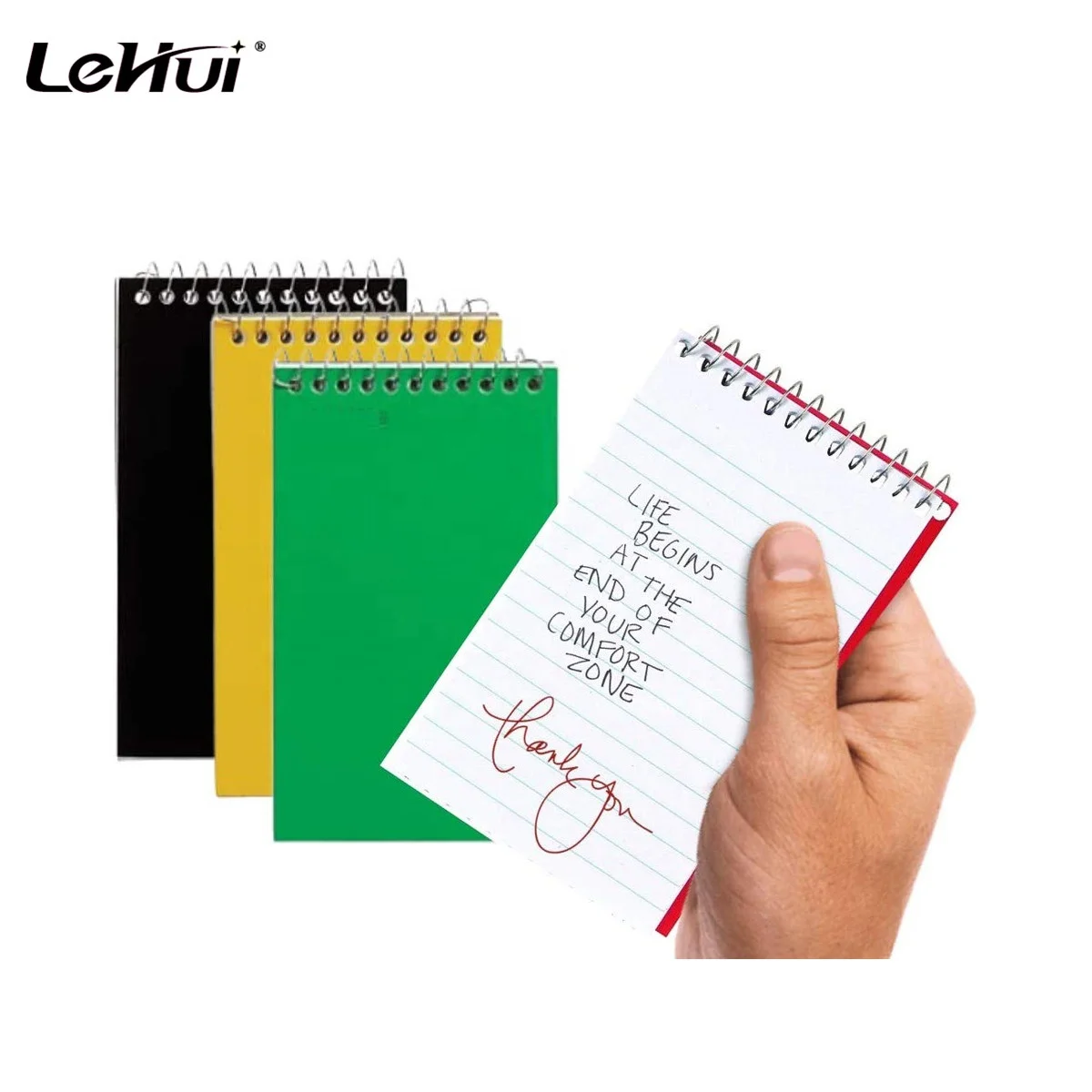 Wholesale Factory Small Notepad 3x5 Inch Assorted 75 Sheets 5 Pack Wirewound Spiral Memo Books With College Ruled