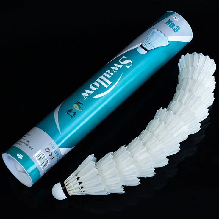 Оптовая продажа индивидуальные высококачественные воланчики для бадминтона с утиными