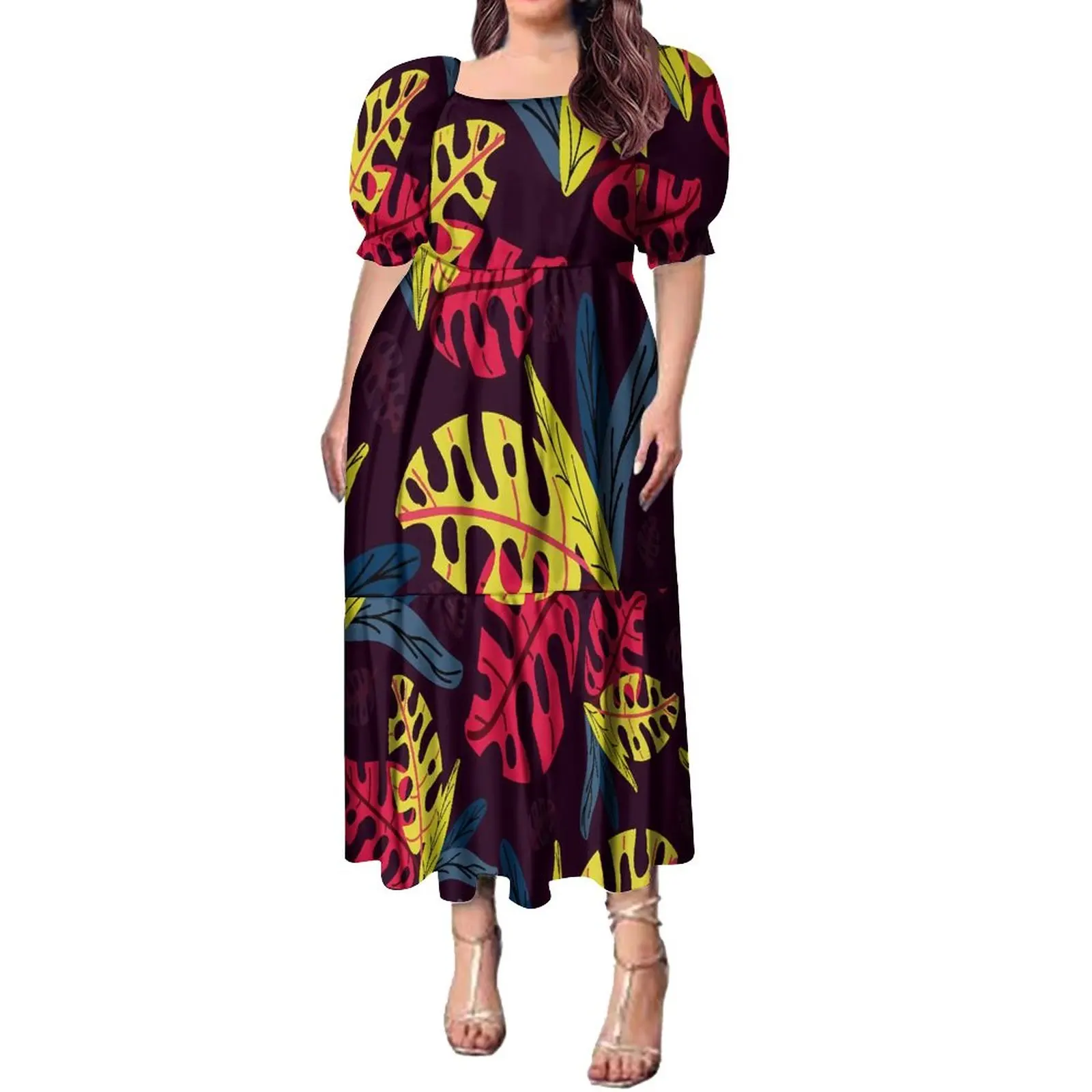 Plus Size Sexy Party Bubble Short Sleeve Dress main image 1