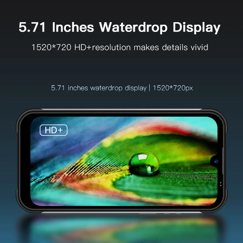 2024 Global 4G 5.7 Inch IPS Touch Screen Dustproof  Waterproof 3GB NFC Android 12. Unlock IP65 Rugged Smartphone