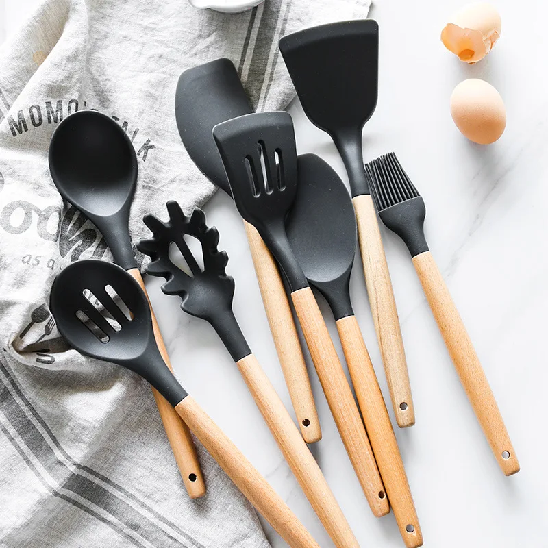 Silicone Utensils Set  Silicone cooking utensils, Silicon