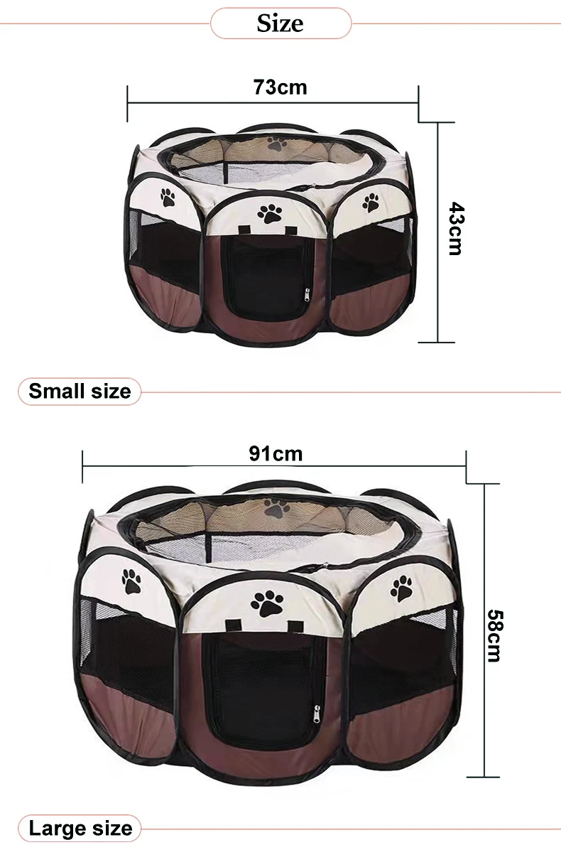 Travel Outdoor Indoor Playpen Pets Portable Foldable Removable Pet Fence Cat Dog Playpen supplier