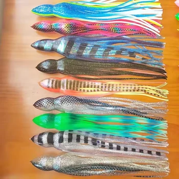 Cheery PVC Saltwater Fishing Trolling Skirts Lure 2.5in to 16in Octopus Squid Marlin Teaser Tuna Printed Different Sizes Lure – Trolling Lure – view 4