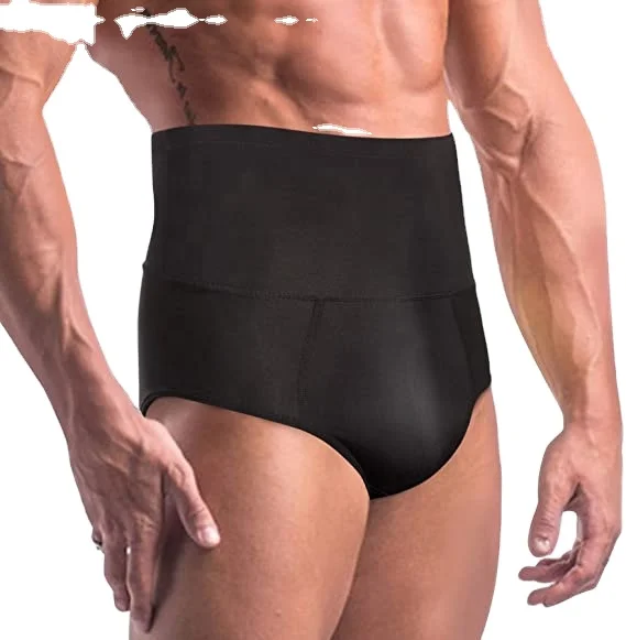 cintura alta pantalones cortos para control de barriga adelgazar calzoncillos sin costuras antirizos JUUCWOUT Bóxer transpirable de alta cintura para hombre 
