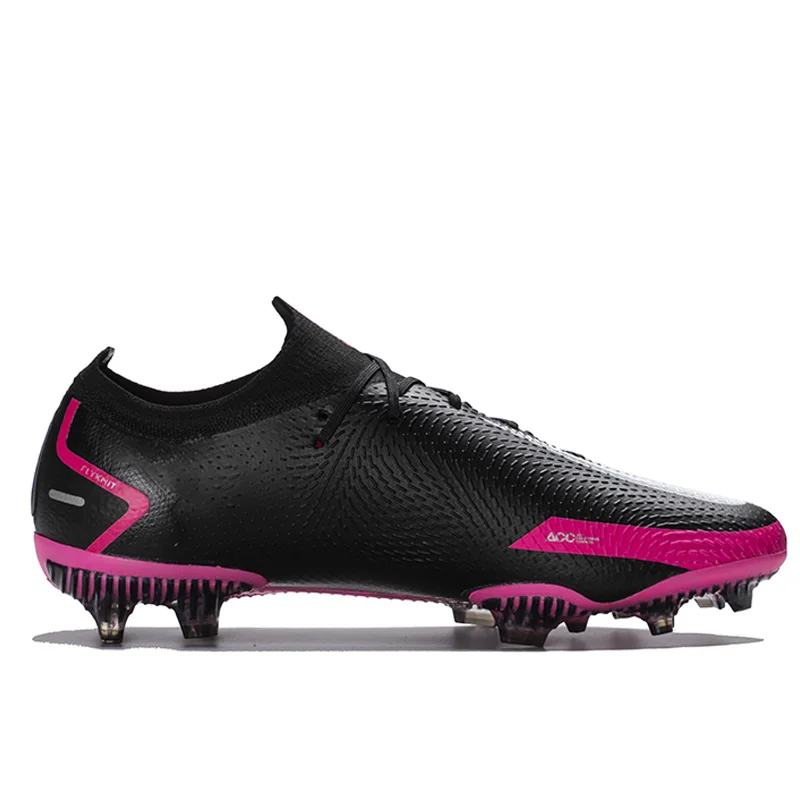 Wholesale High quality sport shoes football boots drop shipping FG spikes  low ankle cleats black shoes branded shoes From m.