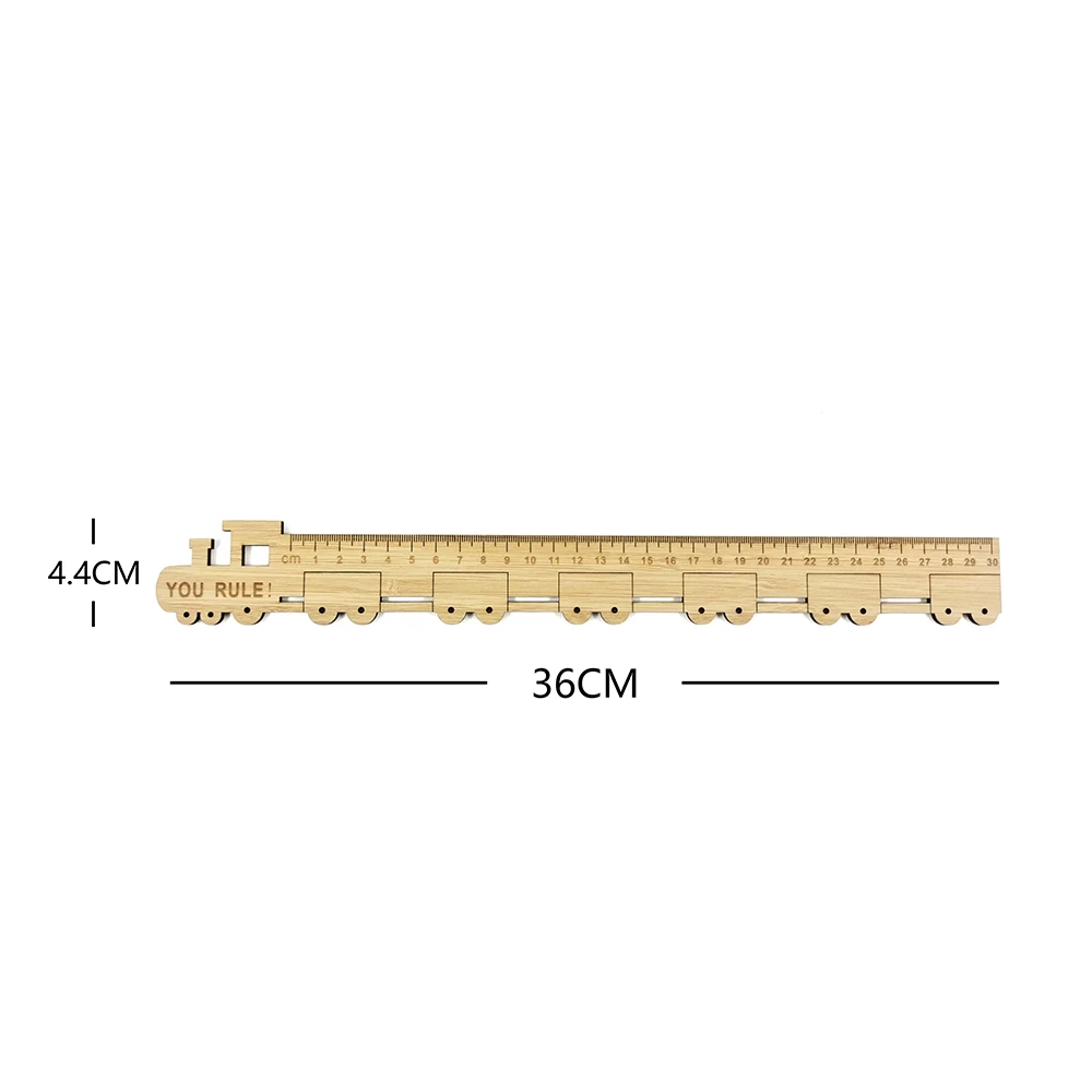Ken. Shop Train Ruler Custom Laser Engraved Wooden Train Children Ruler Bamboo Teacher Ruler ...