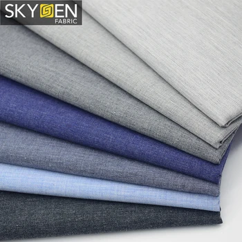 Skygen 2019 new solid color soft finish woven 110 gsm 100% cotton plain fabric by the yard