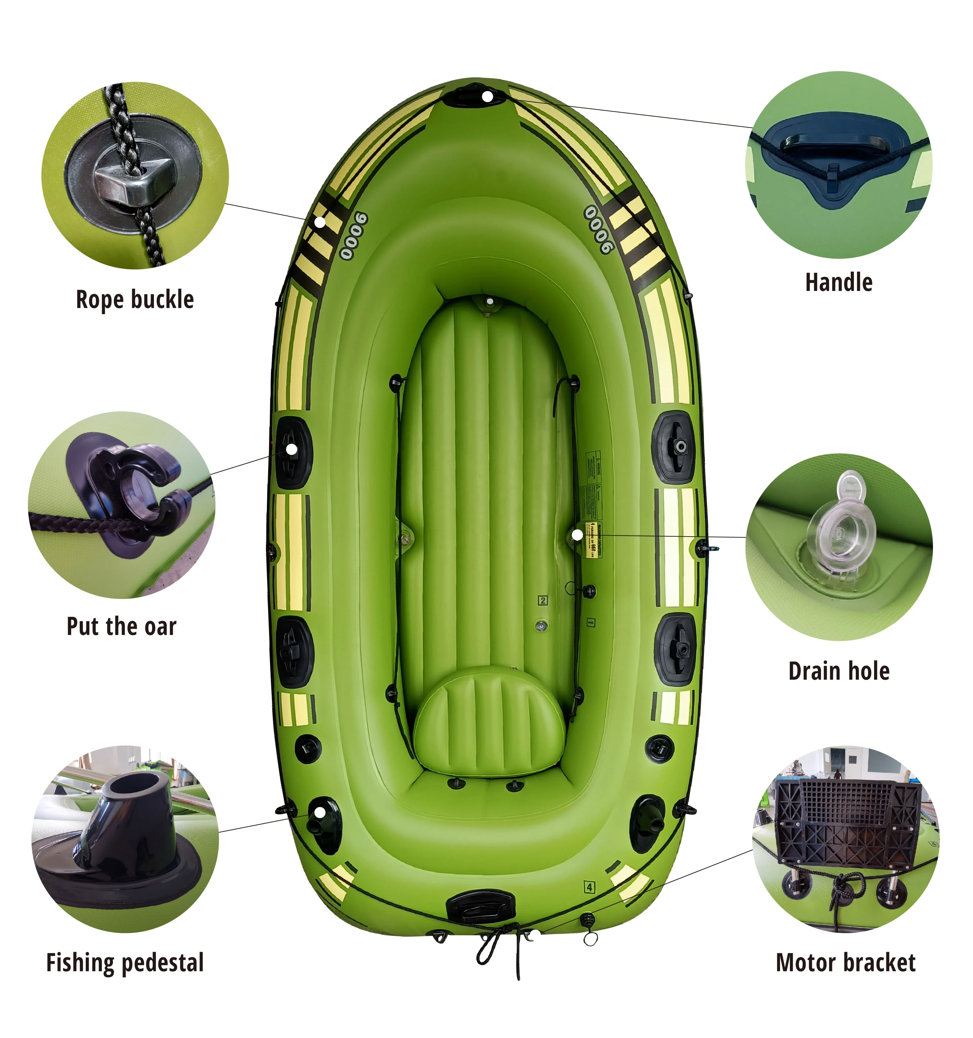 Inflatable River Rowing Boat Set with Oars for Sale  Inflatable Small Boats for Fishing