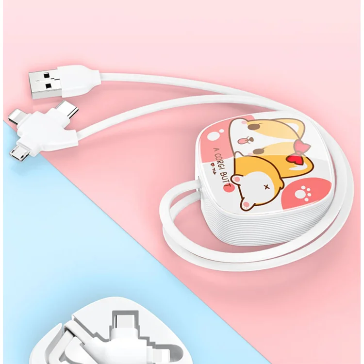 2021 новый стиль type-c кабель для передачи информации, кабель для быстрой зарядки с 3 в 1 Выдвижной USB кабель для мобильного телефона