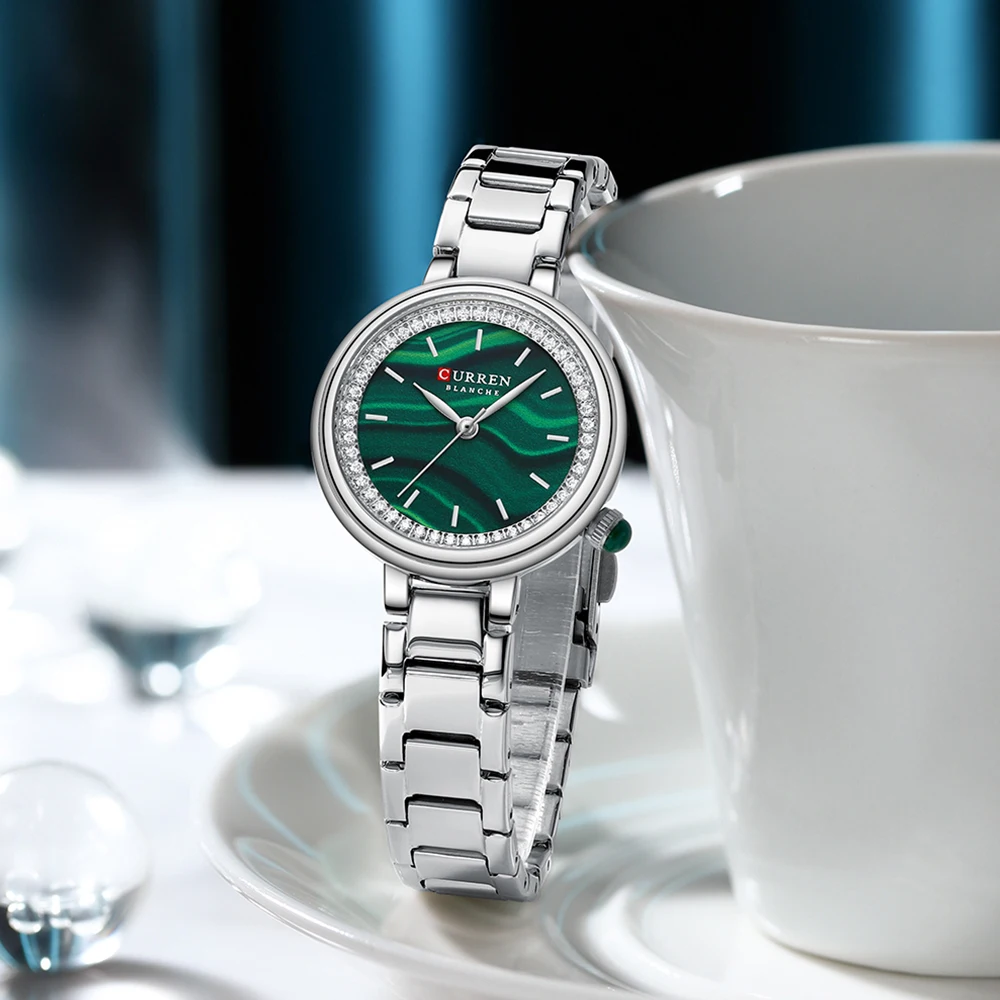 9089 High Quality Ladies Quartz Watch Casual Fashion Watch Diamond Set Steel Band Waterproof Watch Girl Gift Reloj De Mujer