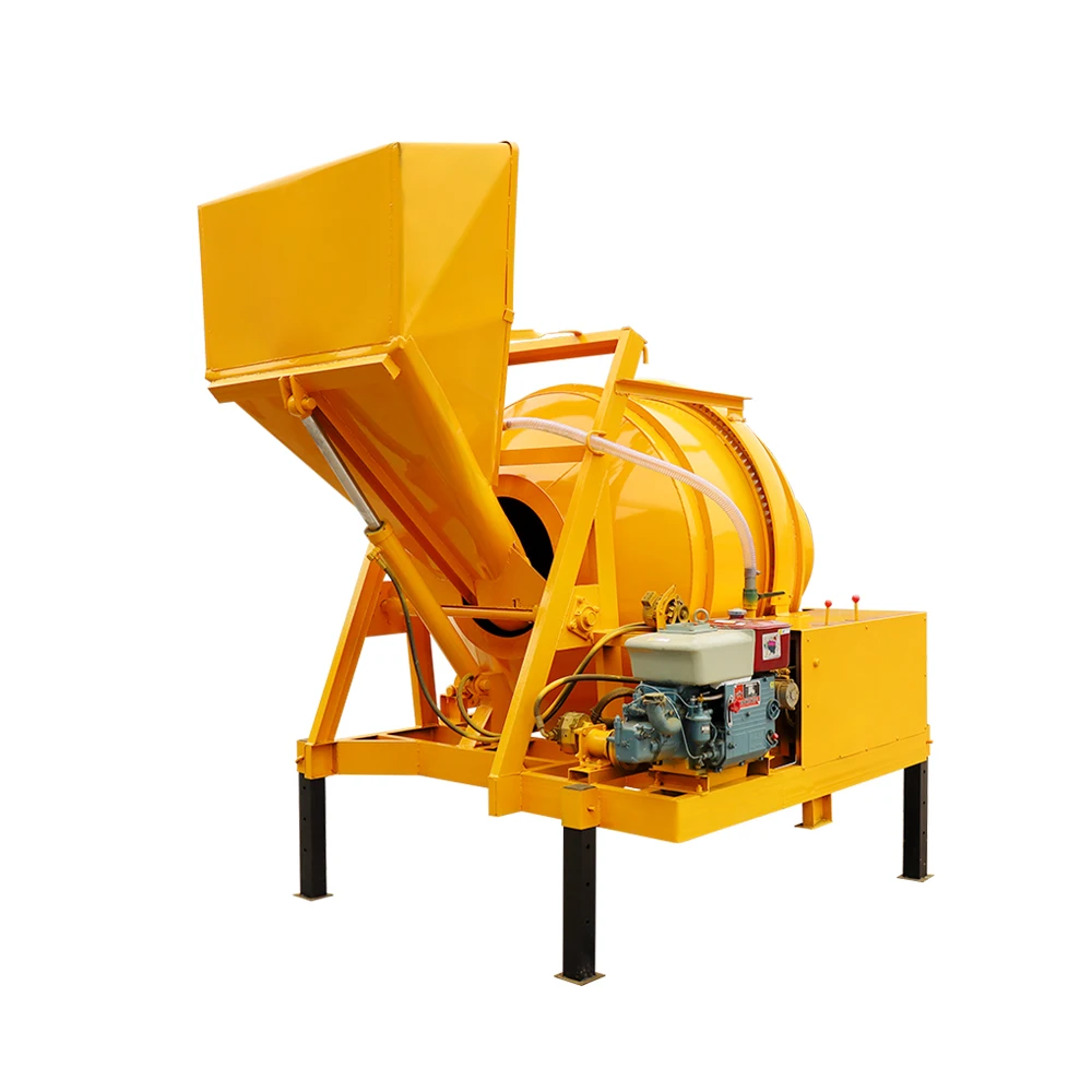 Movable Self Loading Hydraulic Automatic JZC Series Capacity Customizable Diesel Powered Drum Concrete Mixer