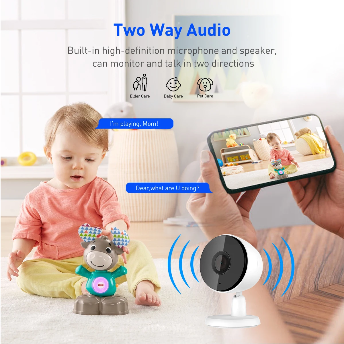 4mp indoor fix wifi security camera hd cctv with night vision alarm storage motion detection tf card cloud-63