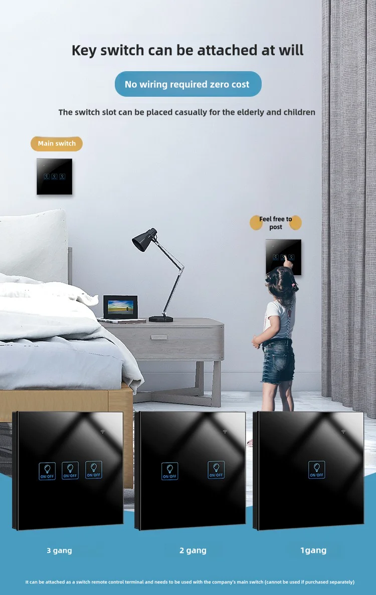 EU Smart WiFi Tuya Wall Switches 2025 New Tempered Glass Panel Electrical Light Switch With Neutral Wire Smart Home Products manufacture