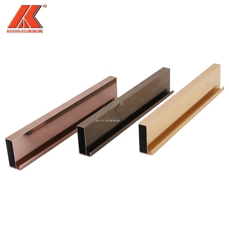 6063 T5 Glass Door Frame Sliding Wardrobe Aluminum Profile for Wardrobe ...