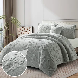 For for Customized Eco-Friendly Twill Winter Floral Curve Stripes Bedding Set 5pcs Warm Soft Comforter Cut Flowers 200TC
