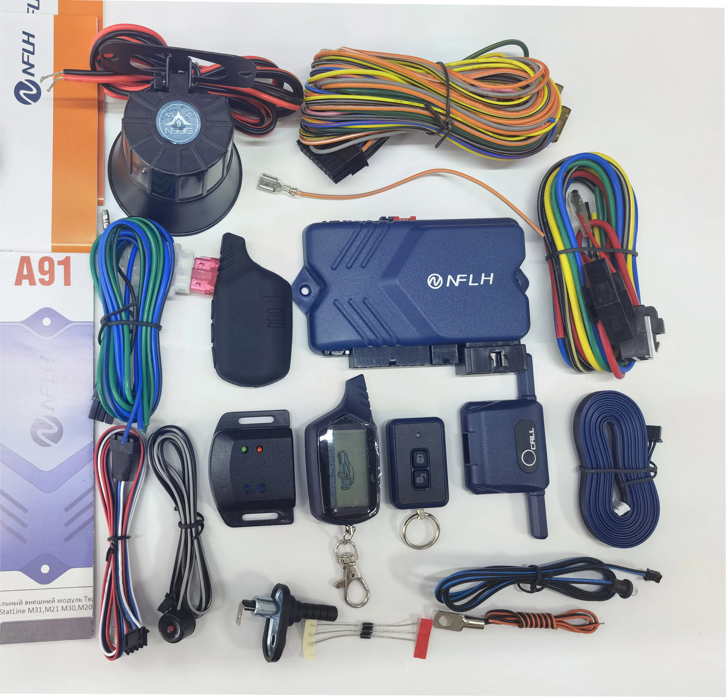 Nflh Lha91 Two Way 2 Way Lcd Car Alarm System Car Security With Remote