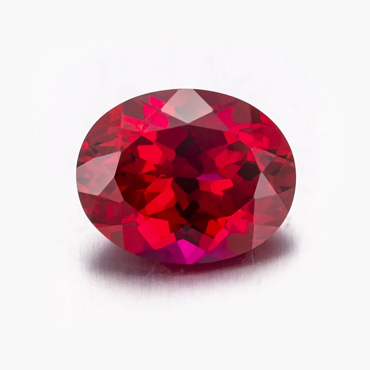 Oval Lab Grown Ruby Corundum - Synthetic Gemstone