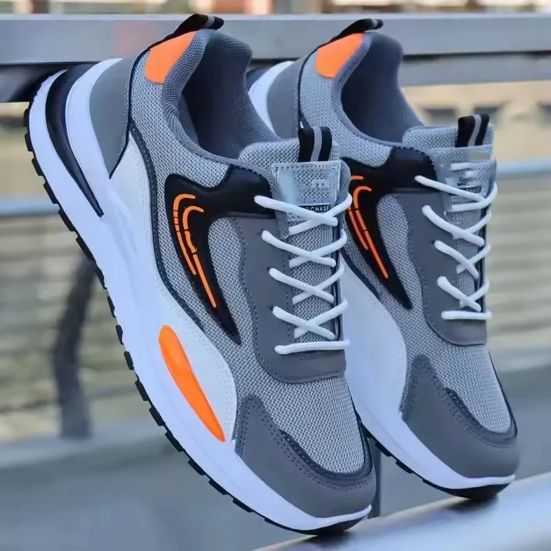 Factory Design Logo Walking Style Shoes for Man Woman Summer Mesh Upper Large Size Lighting  Sneaker