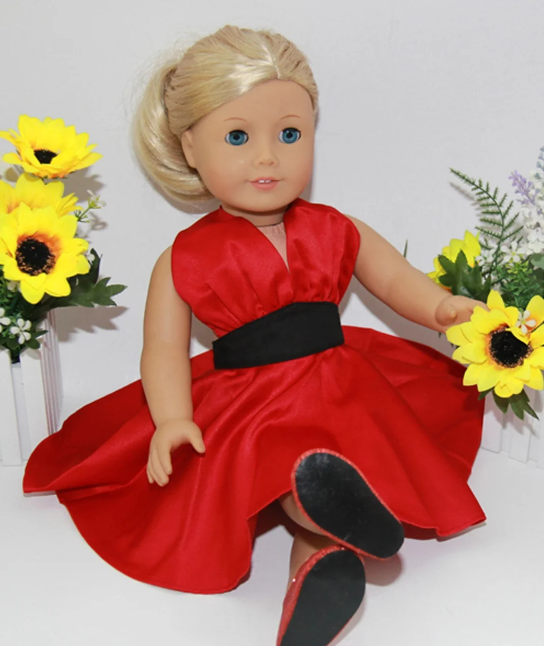 Red Satin Fabric 18 Inch Doll Dress Buy Doll Clothes,Doll Dress,18