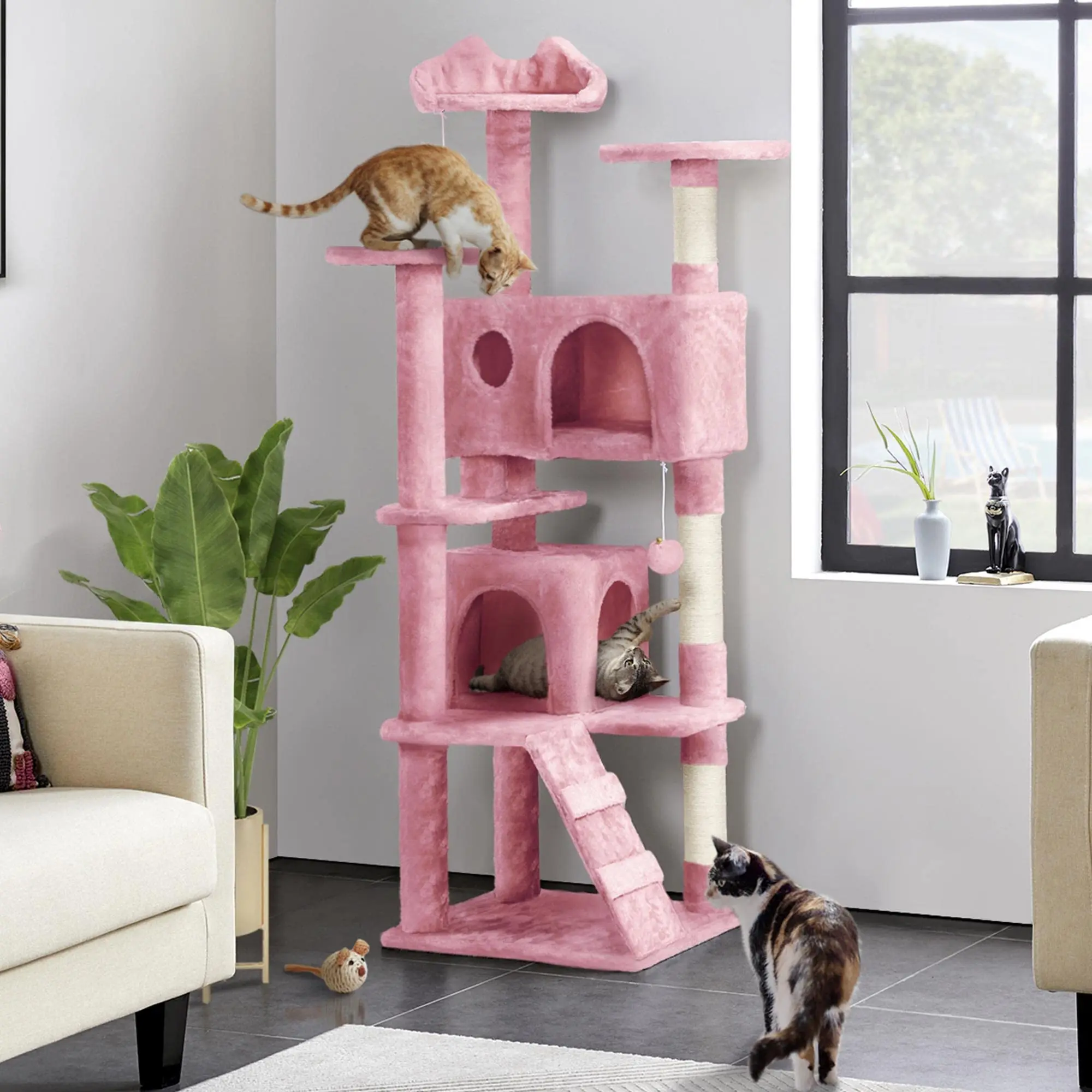 Large Luxury Cat Scratch Cat Trees Scratching Climbing Jumping Modern ...