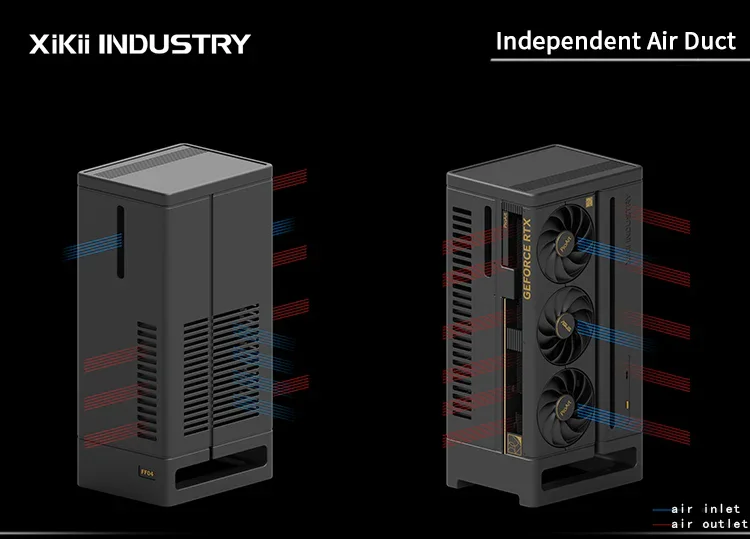 Novo XIKII INDÚSTRIA ProArt FF04 ITX Gaming Case PC Vertical Sob