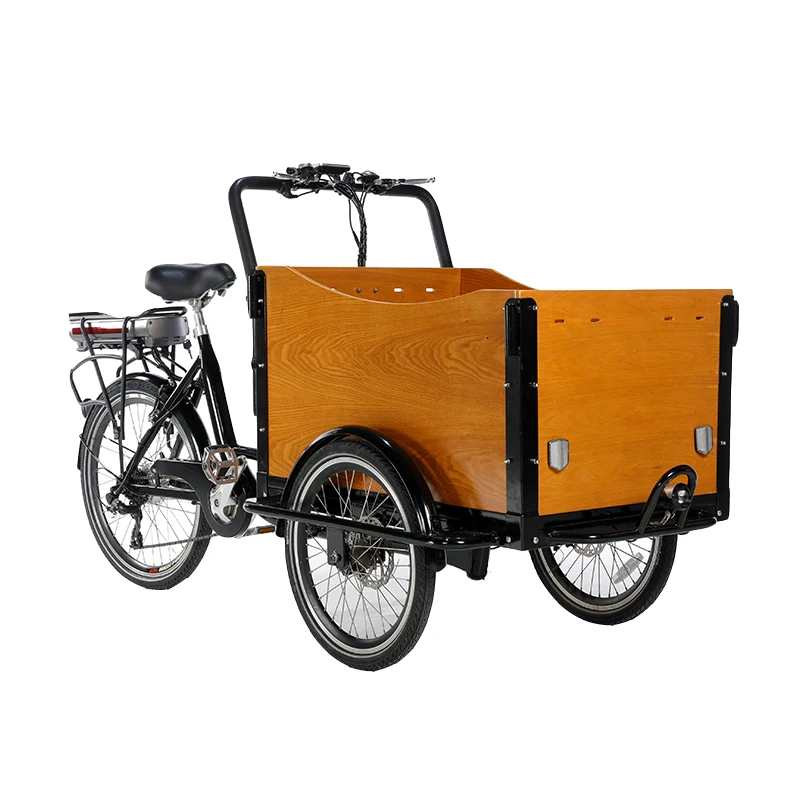 格安即決 工場販売レトロファミリーカーゴバイク3輪電動自転車フロント 自転車本体