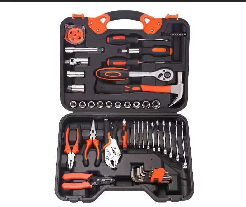 100 Piece Metal Hand Tool Set for Home Repair Mult Outils With Ratchet Bit Customizable for Mechanics Machine Use OEM Supported