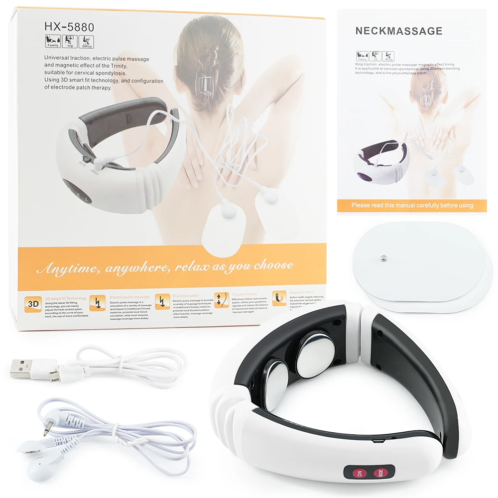 Electric Pulse Therapy Neck Massager, Smart Portable 3D Neck