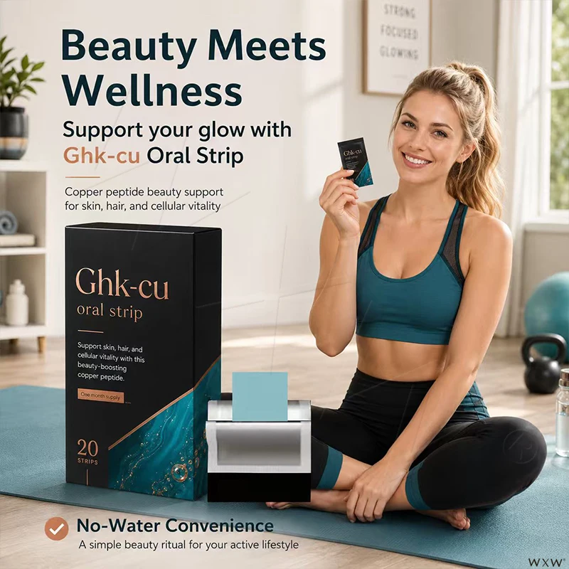 ghk-cu oral strips OEM Strip Copper Peptide Beauty Supplement Support Skin Hair Cellular Vitality Fast Dissolving Beauty Oral Film Buc-ee's