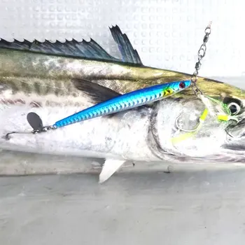 Iron Plate Jig Bright Slice Treble Hook Lure for Boat Sea Fishing Saltwater Fish Strong Pull Anti-Corrosion Bare Hook – Metal Jig – view 4