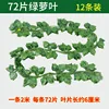 72 green pothos leaves-printed-12 strips